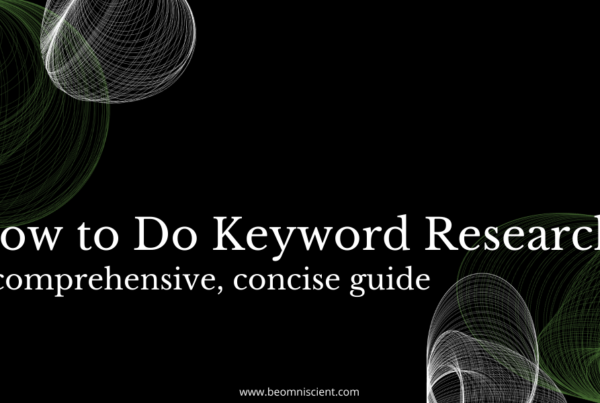 how to do keyword research omniscient digital