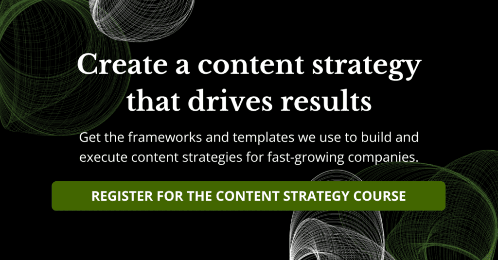 Content Strategy Course CTA