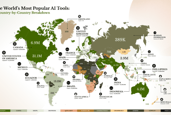 Map of AI tools around the world