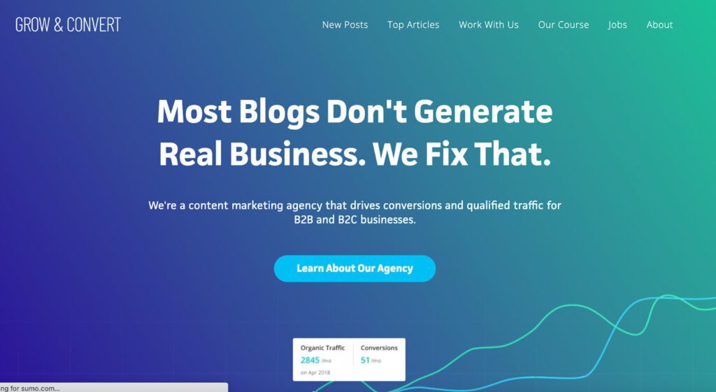 Growh and Convert's home page