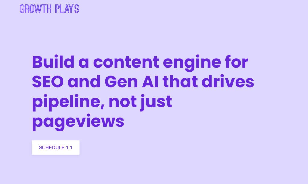 Growth Plays' home page