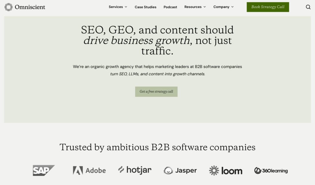 Omniscient Digital's home page