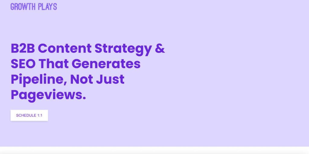 Growth Plays' home page