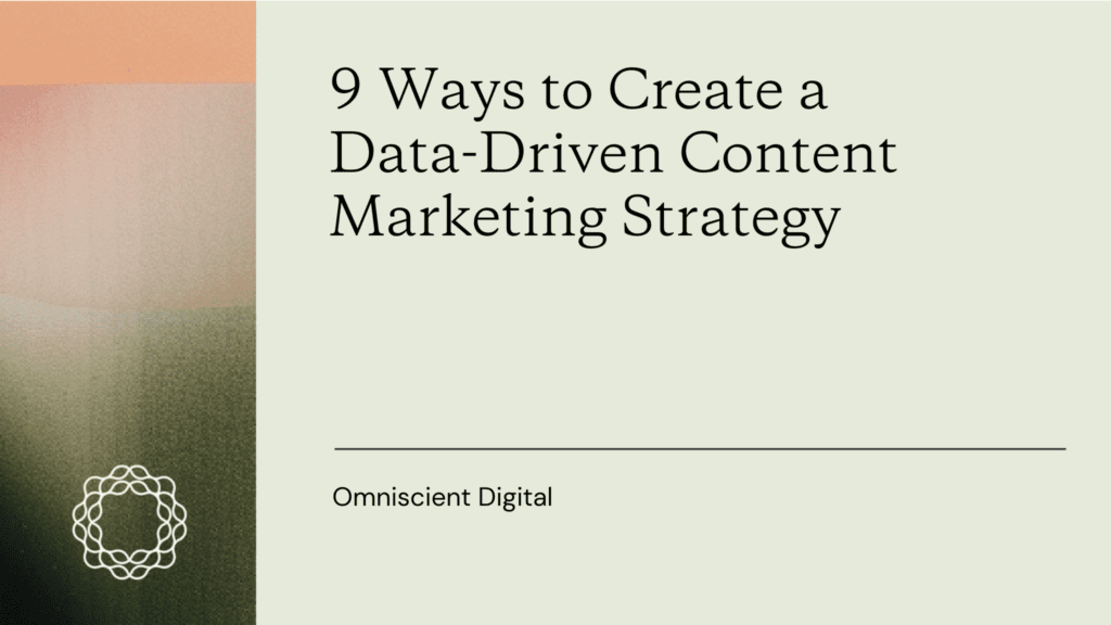 Data driven content marketing featured image
