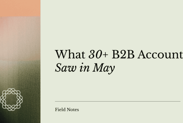 What 30+ B2B Accounts Saw in May