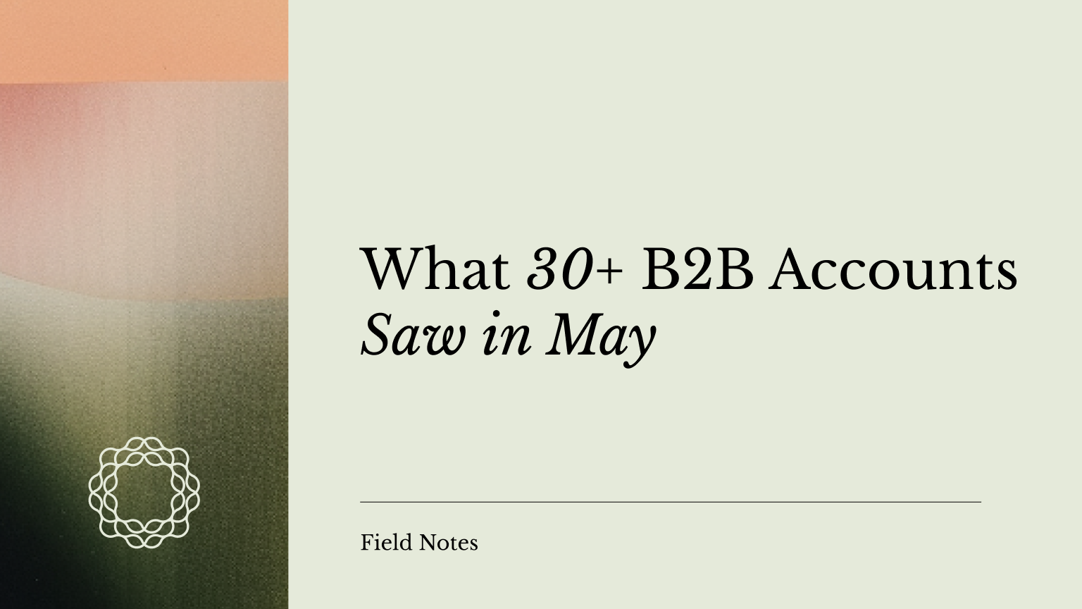 What 30+ B2B Accounts Saw in May