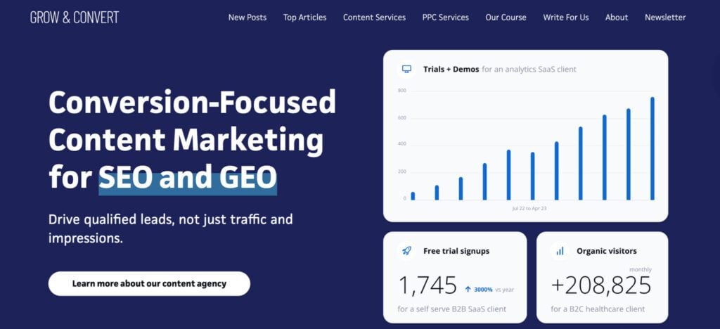 Growh & Convert Home Page