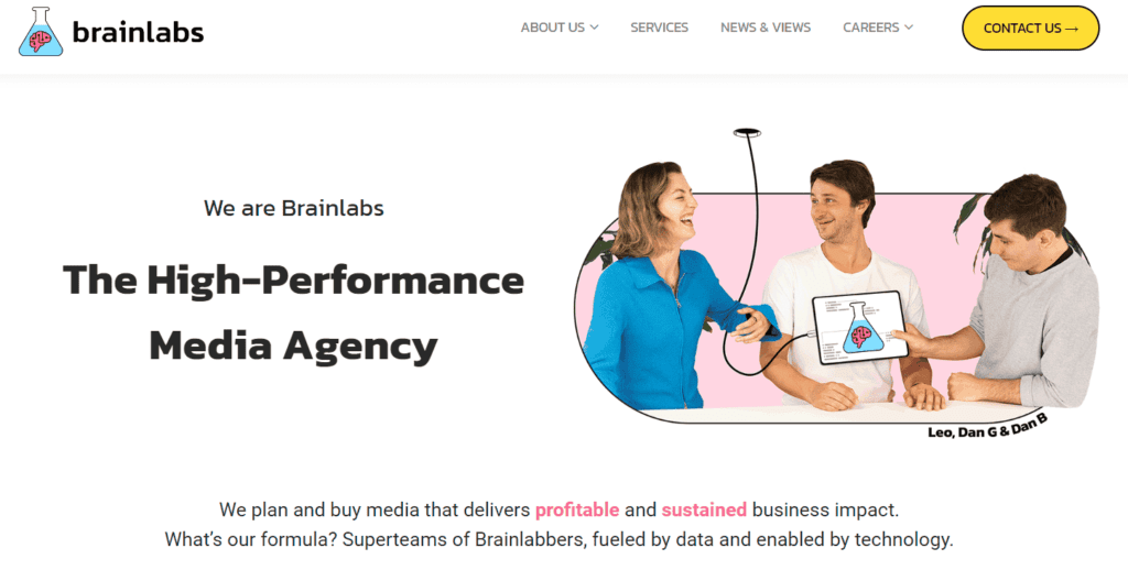 Brainlabs' homepage