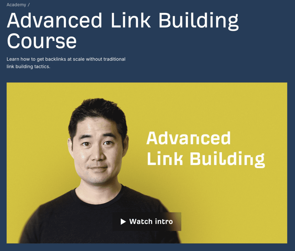 Ahrefs advanced link building course