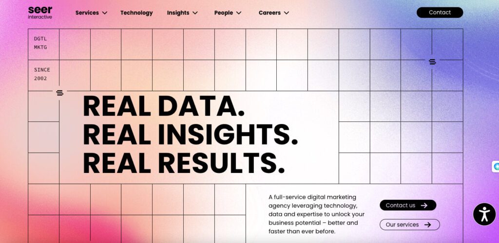 Seer Interactive's home page