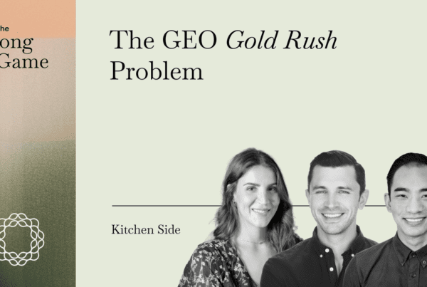 Kitchen Side: The GEO Gold Rush Problem