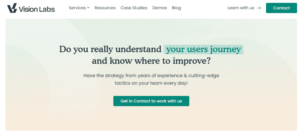 Vision Labs' homepage