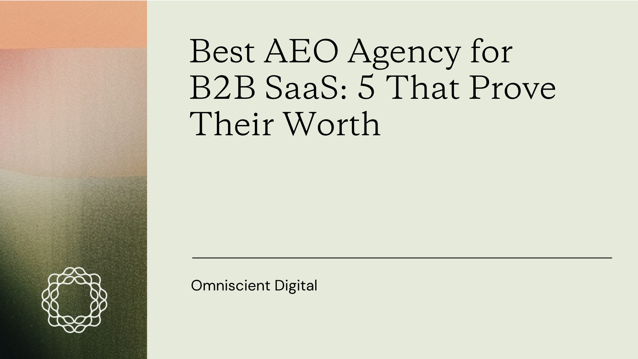 Best AEO Agency Blog Post Cover
