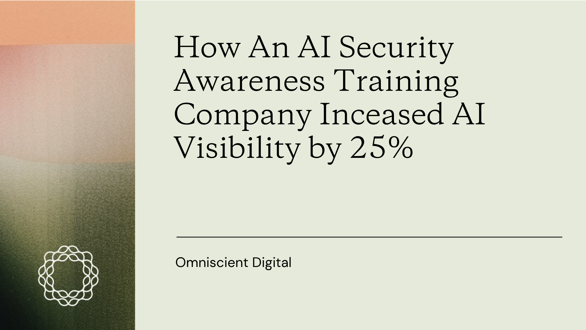 Security Awareness Training Company Improves AI Visibility 25%