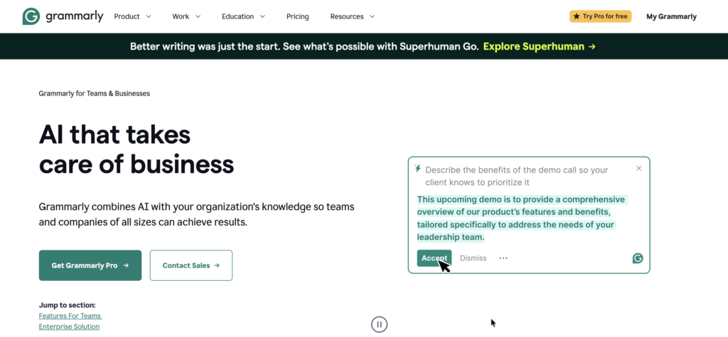 Grammarly, a content marketing tool for editorial quality