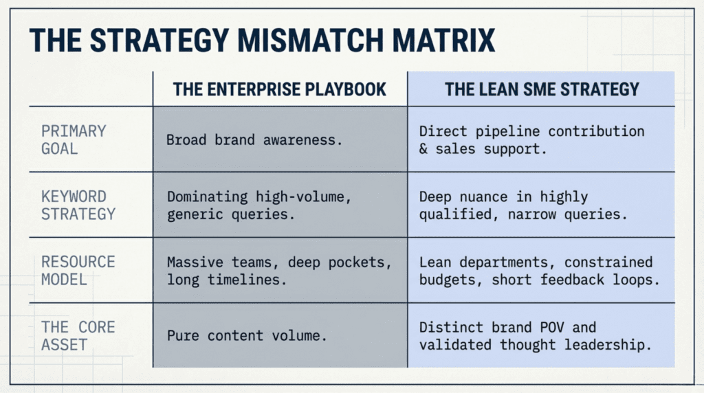 The strategy mismatch matrix