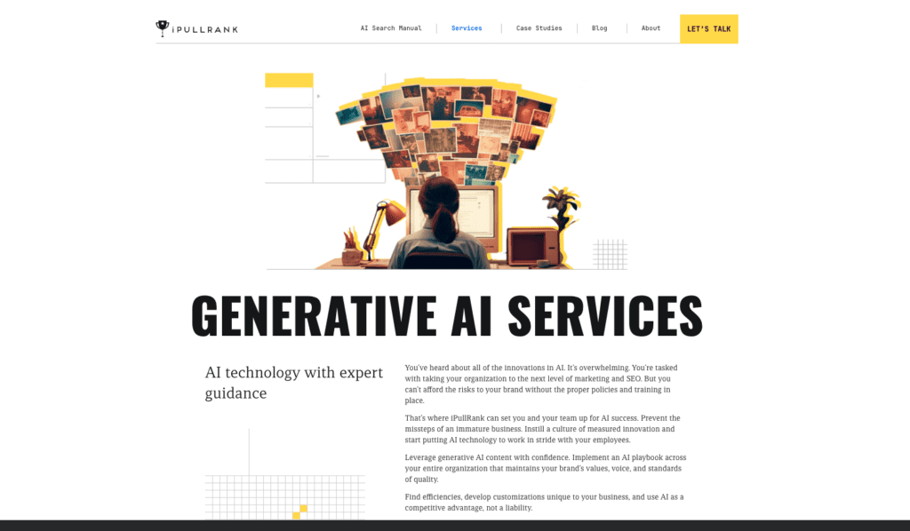Service page for Omniscient—one of the top generative engine optimization companuies