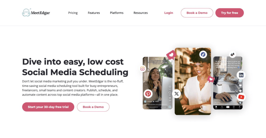 MeetEdgar, a content marketing tool for flexible social content scheduling