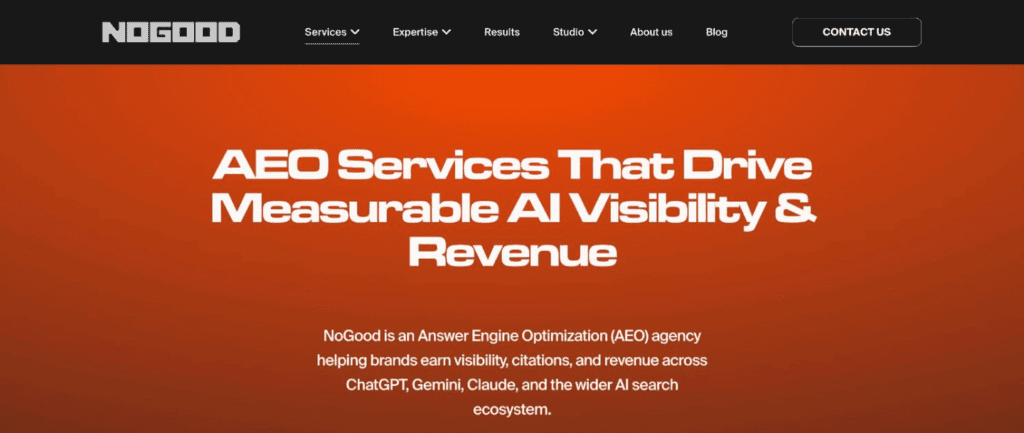 Website screenshot for NoGood