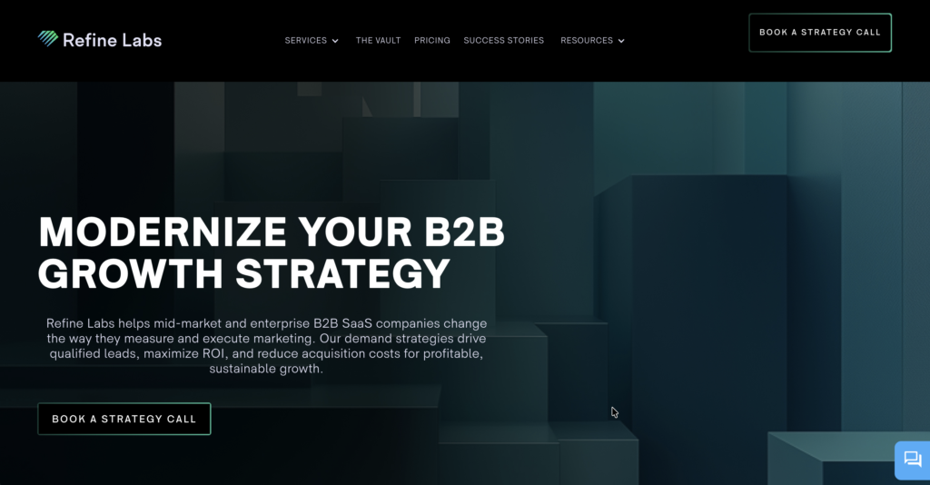 Home page of Refine Labs — a top B2B SaaS marketing agency 